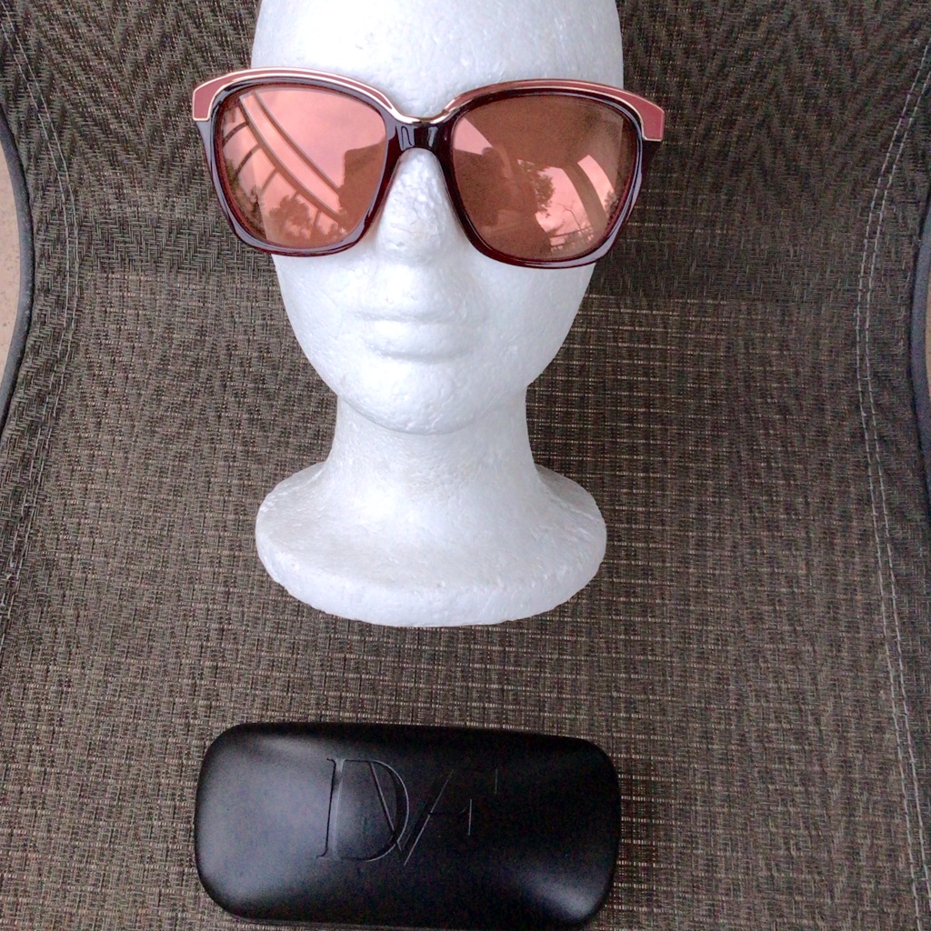 Diane Von Furstenberg Kylie Dvf604s Burgundy Gold Sunglasses